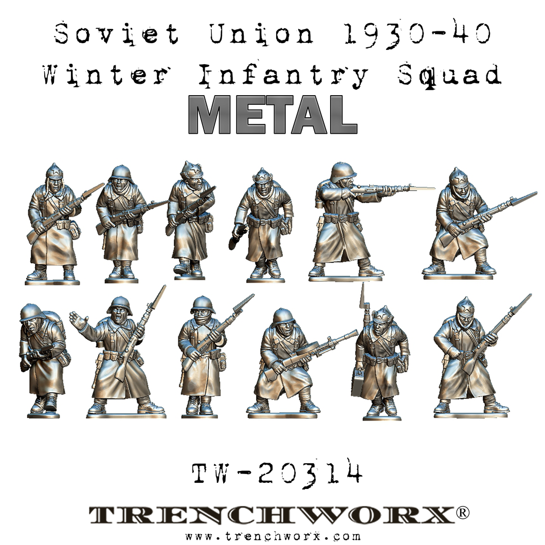 Soviet Union 1930-40 Winter Infantry Squad - Metal