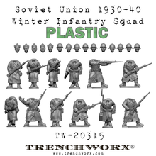 Load image into Gallery viewer, Soviet Union 1930-40 Winter Infantry Squad - Plastic