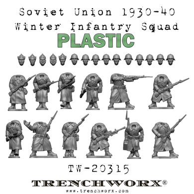 Soviet Union 1930-40 Winter Infantry Squad - Plastic