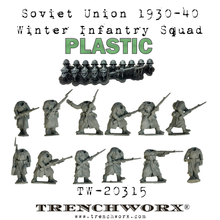 Load image into Gallery viewer, Soviet Union 1930-40 Winter Infantry Squad - Plastic