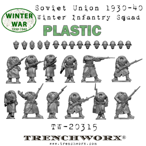 Soviet Union 1930-40 Winter Infantry Squad - Plastic