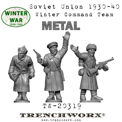 Soviet Union 1930-40 Winter Command Team - Metal