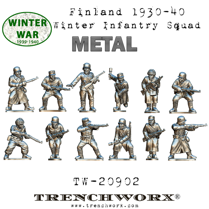 Finland 1930-40 Winter Infantry Squad - Metal