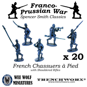 French Chassuers a Pied w/ Shouldered Rifles