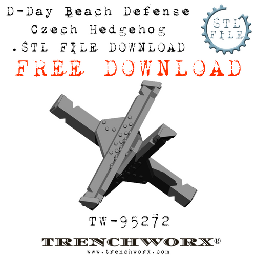 FREE!!! D-Day Beach Defense Czech Hedgehog .STL Download