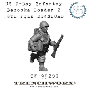 US D-Day Bazooka Loader, Pvt. Anderson .STL Download